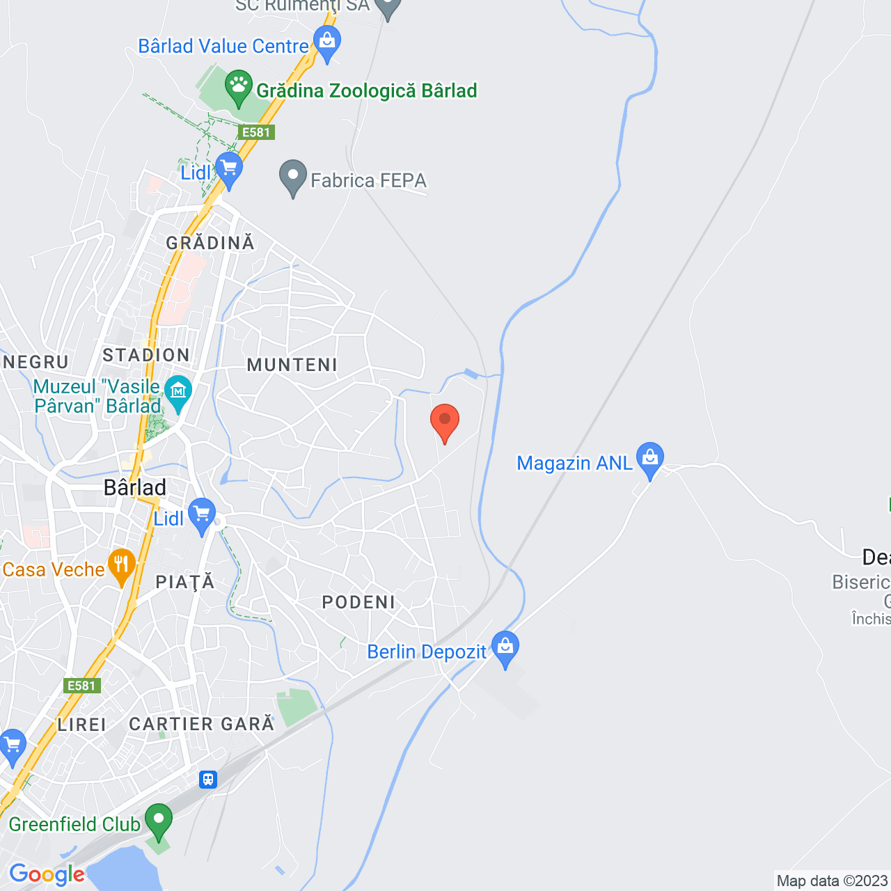 Poza harta streetview, zoom 14, adresa Alexandru Vlahuta 157 Barlad, , judetul 