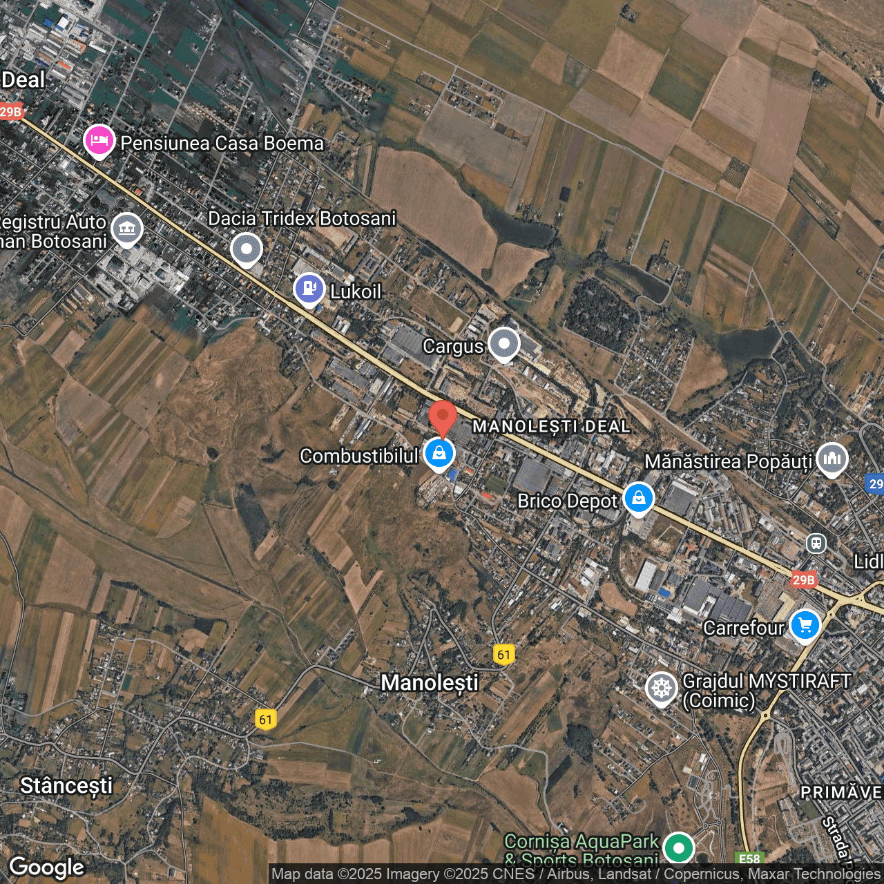 Poza harta hybrid, zoom 14, adresa Botosani, str. Cornisa nr.10, , judetul 