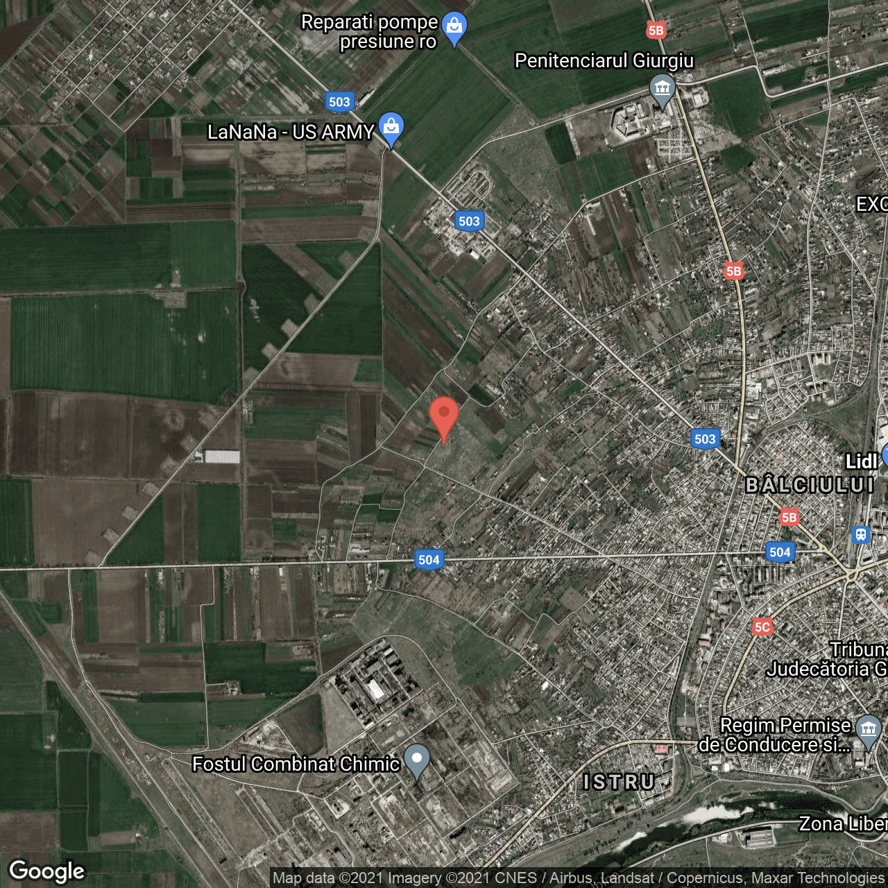 Poza harta hybrid, zoom 14, adresa Giurgiu, judetul Giurgiu