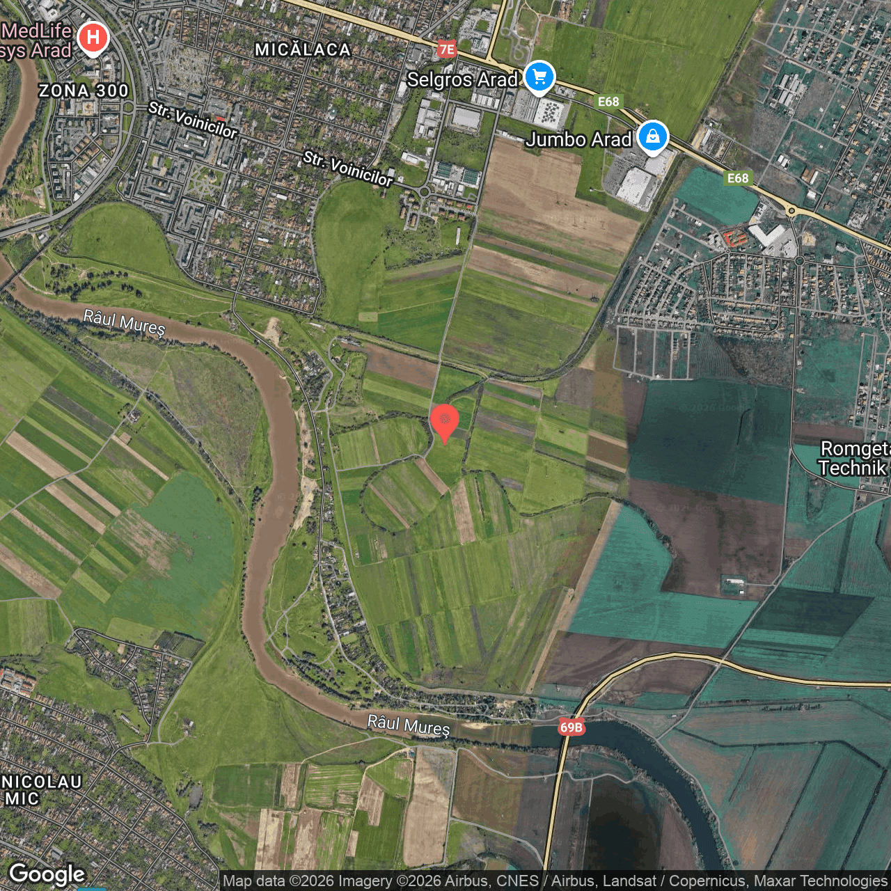 Poza harta hybrid, zoom 14, adresa Arad, , judetul 