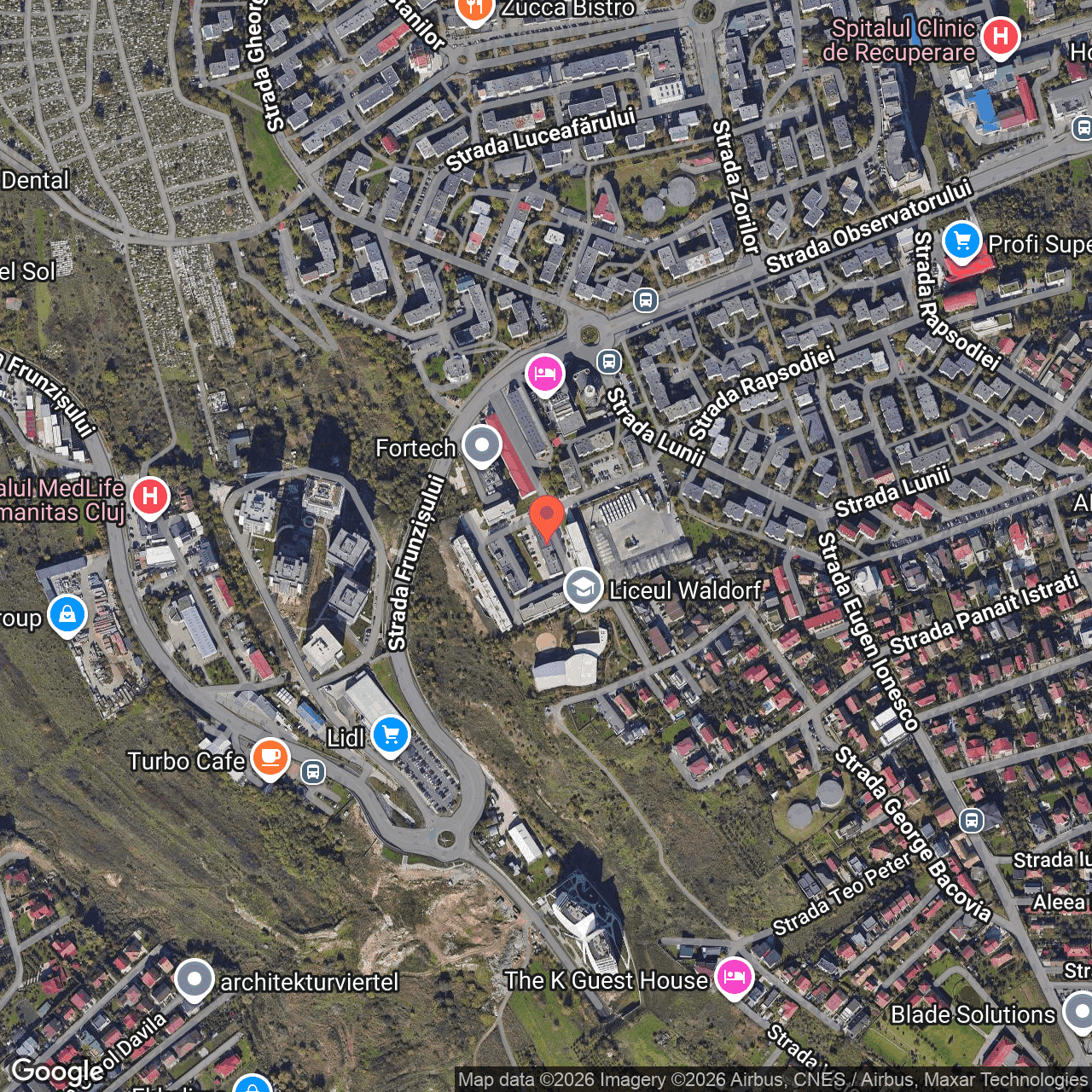 Poza harta hybrid, zoom 16, adresa Cluj-Napoca, str. Armoniei, nr. 4, , judetul