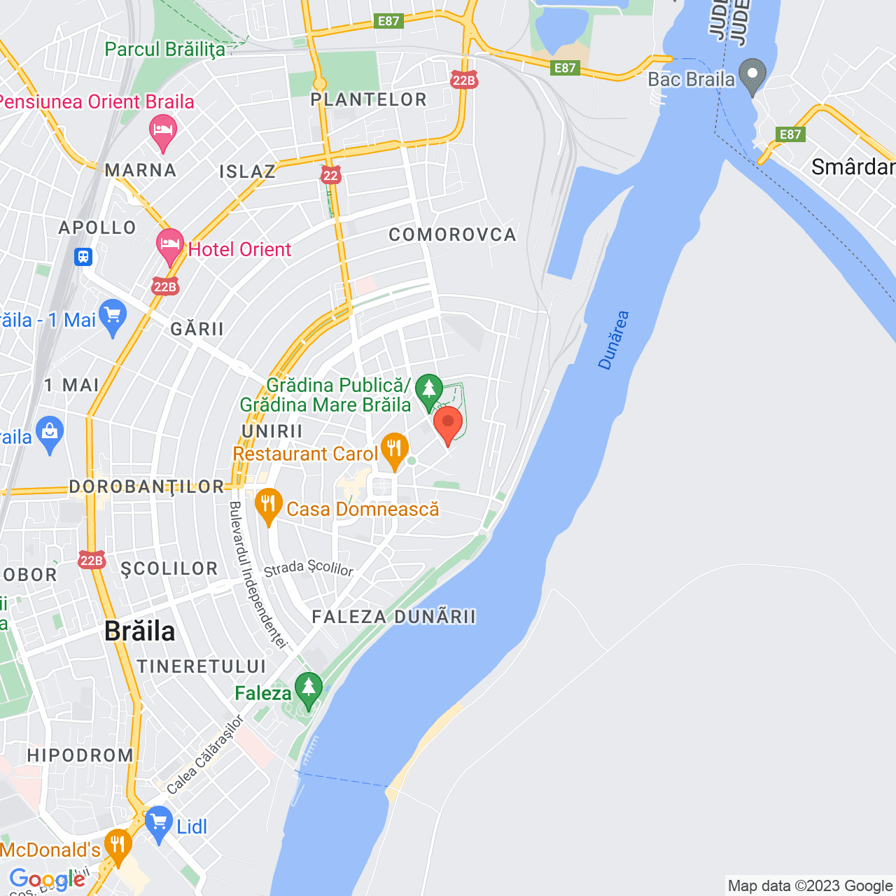 Poza harta streetview, zoom 14, adresa Brăila, str. Grădinii Publice, nr. 6, , judetul