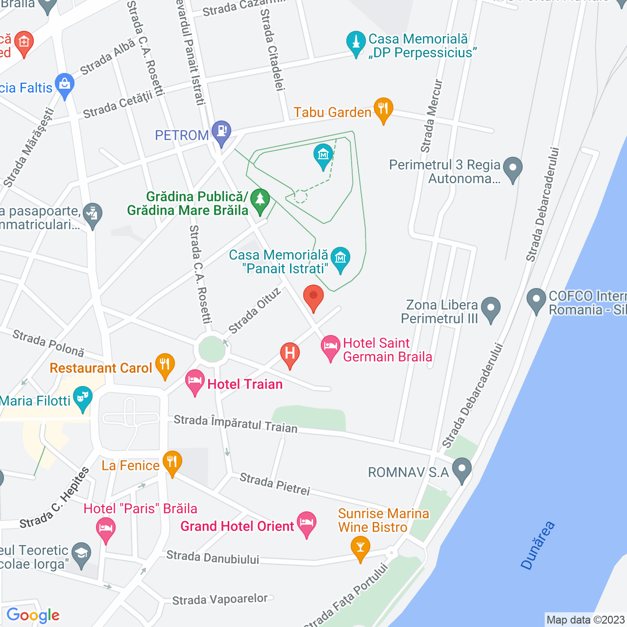 Poza harta streetview, zoom 16, adresa Brăila, str. Grădinii Publice, nr. 6, , judetul