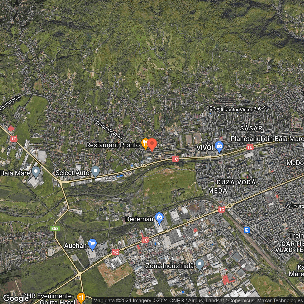 Poza harta hybrid, zoom 14, adresa Baia Mare, str. Victoriei, nr. 81V, , judetul