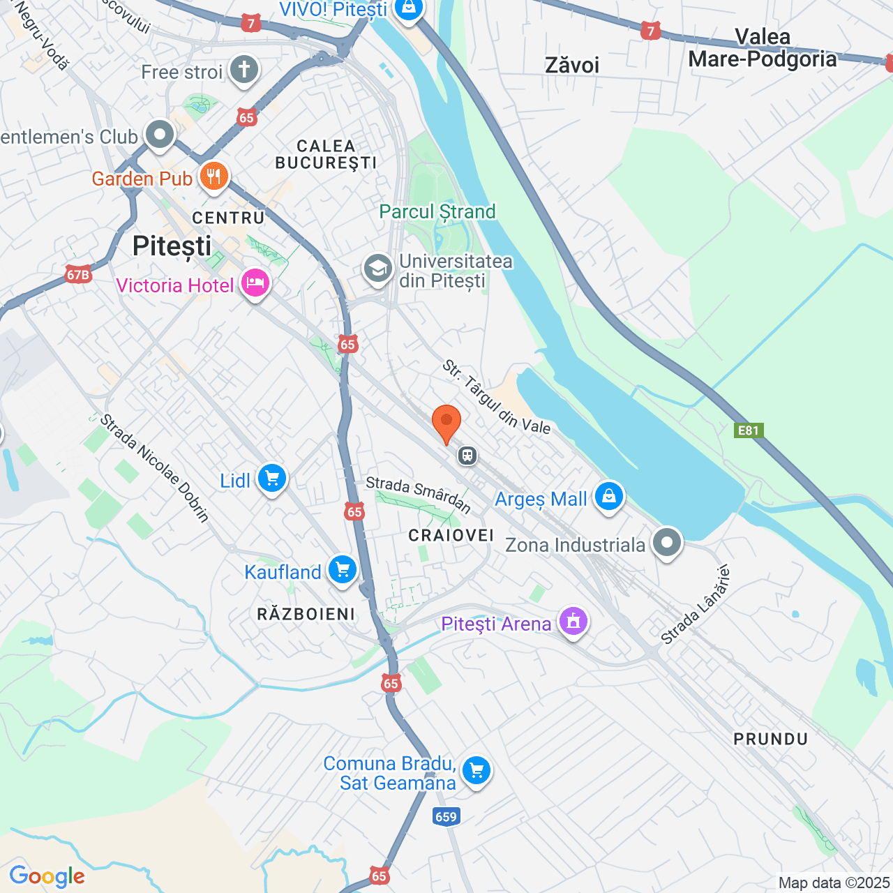 Poza harta streetview, zoom 14, adresa Bulevardul Republicii, nr. 79 Pitesti, , judetul