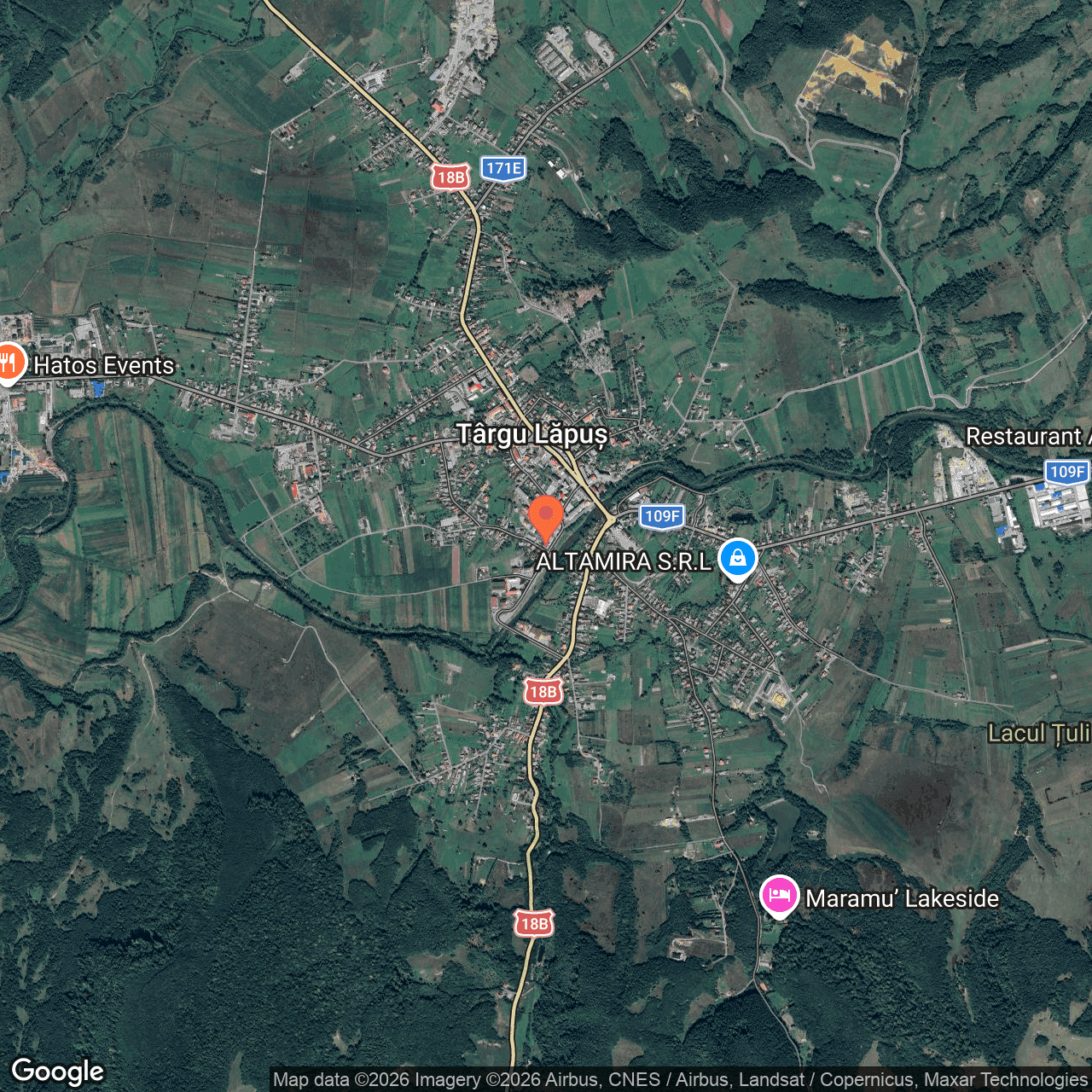 Poza harta hybrid, zoom 14, adresa Târgu Lăpuș, str. Doinei, nr. 44 , , judetul