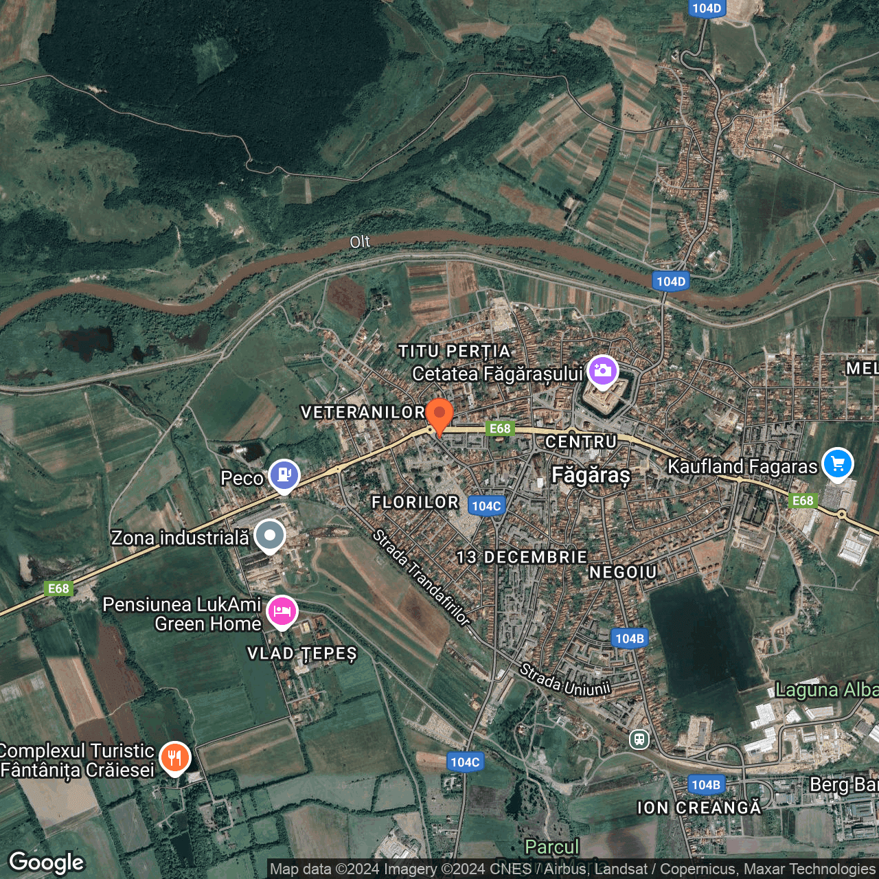 Poza harta hybrid, zoom 14, adresa Făgăraș, strada Octavian Paler, Bl. S10, , judetul