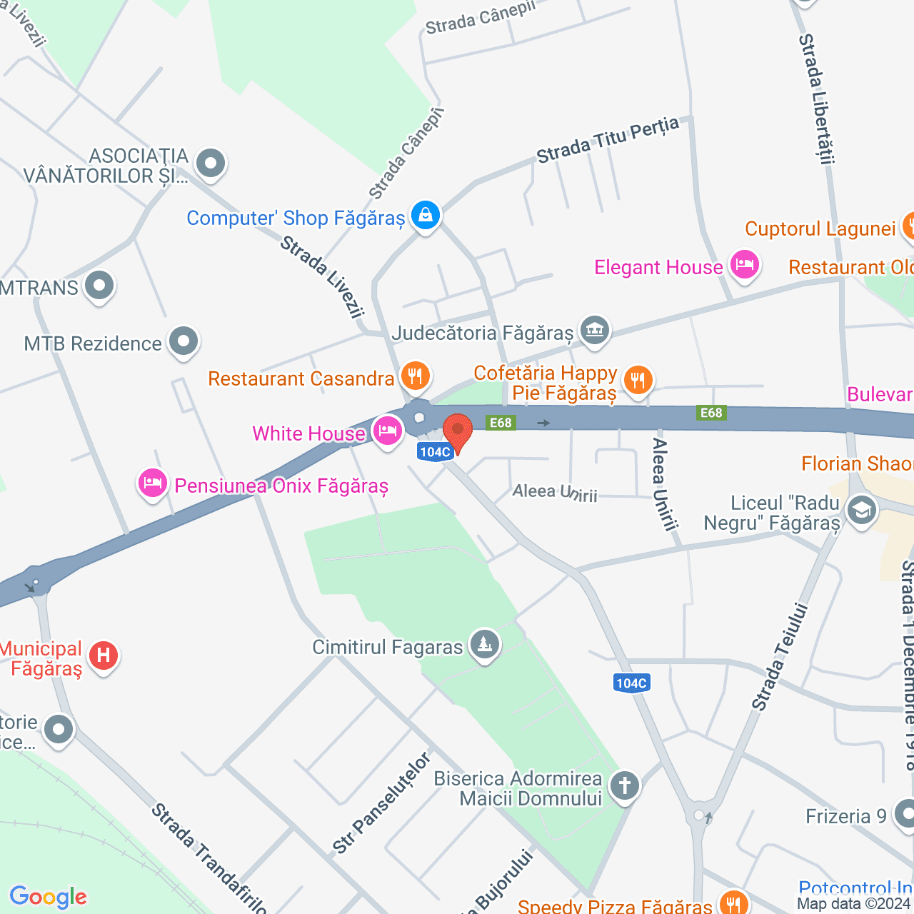 Poza harta streetview, zoom 16, adresa Făgăraș, strada Octavian Paler, Bl. S10, , judetul