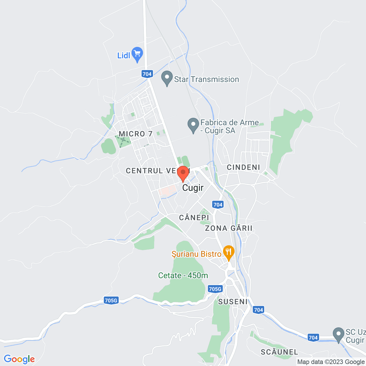 Poza harta streetview, zoom 14, adresa Victoriei 1 Cugir, , judetul