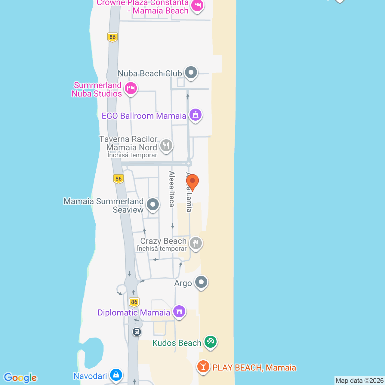 Poza harta streetview, zoom 16, adresa Mamaia, Aleea Lamia, nr. 4 Constanta, , judetul