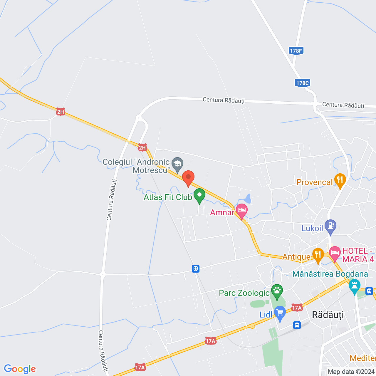 Poza harta streetview, zoom 14, adresa Rădăuți, str. Putnei, nr.225A, , judetul