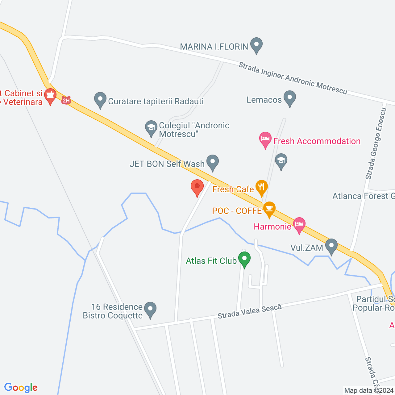 Poza harta streetview, zoom 16, adresa Rădăuți, str. Putnei, nr.225A, , judetul