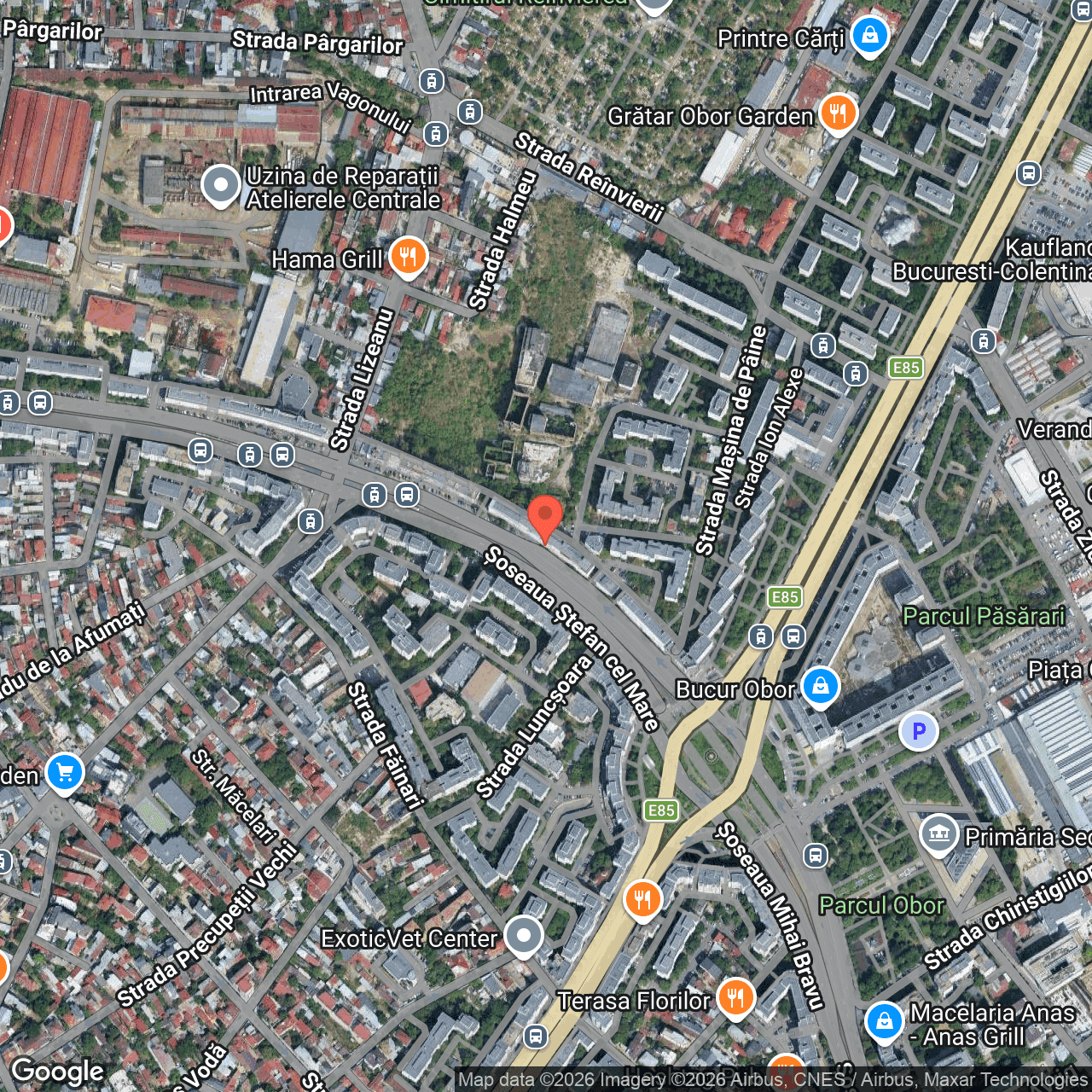Poza harta hybrid, zoom 16, adresa București, Sector 2, Șos. Ștefan cel Mare nr. 35, , judetul