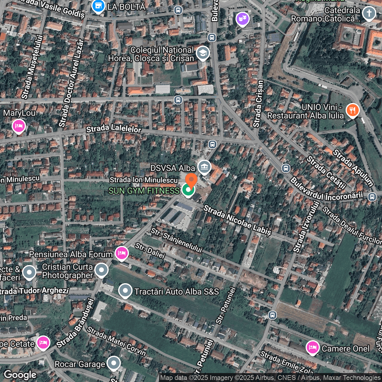 Poza harta hybrid, zoom 16, adresa Alba Iulia, str. Brândușei, nr. 8, , judetul