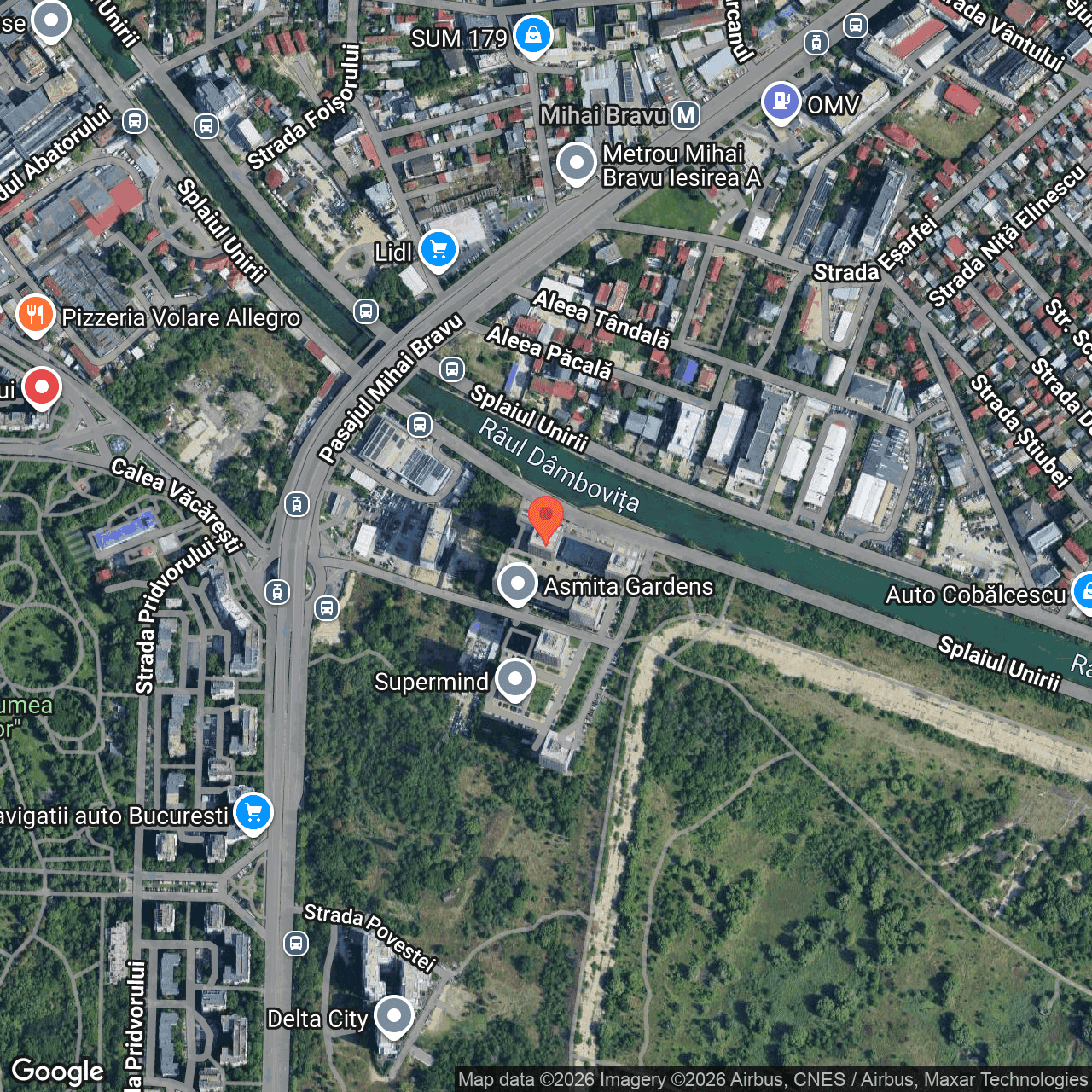 Poza harta hybrid, zoom 16, adresa Bucuresti, Splaiul Unirii nr. 168, , judetul