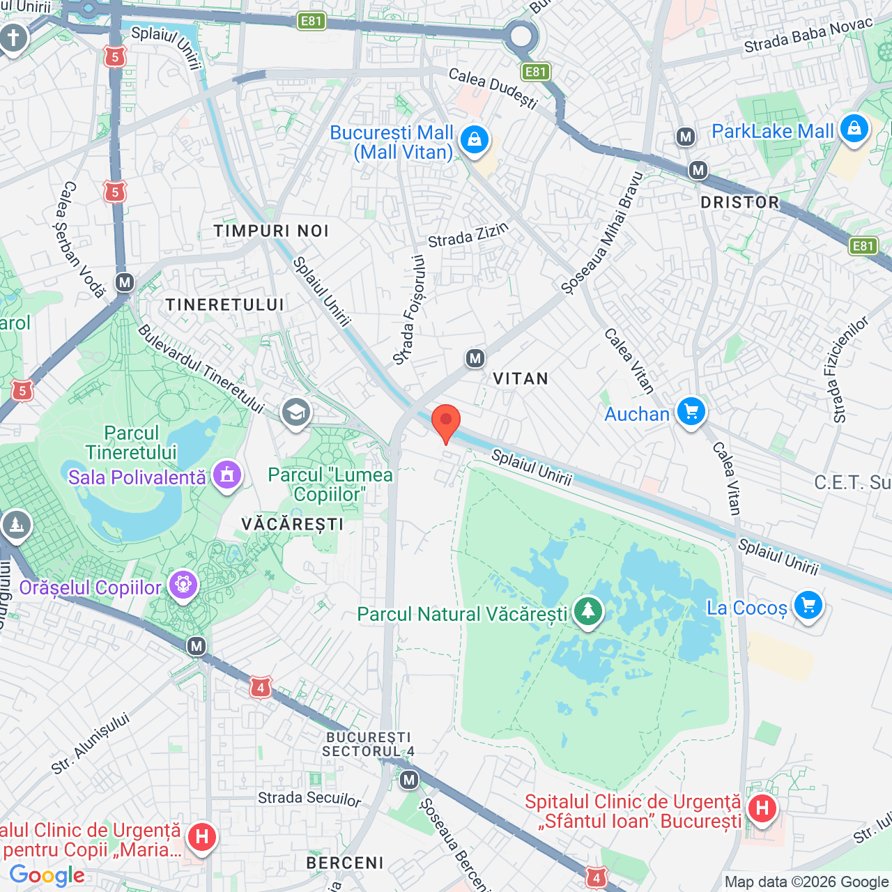 Poza harta streetview, zoom 14, adresa Bucuresti, Splaiul Unirii nr. 168, , judetul