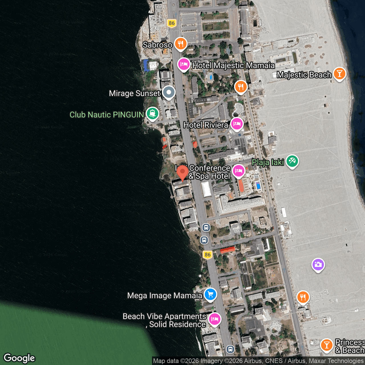 Poza harta hybrid, zoom 16, adresa Mamaia, Bld. Mamaia, Nr. 415, , judetul