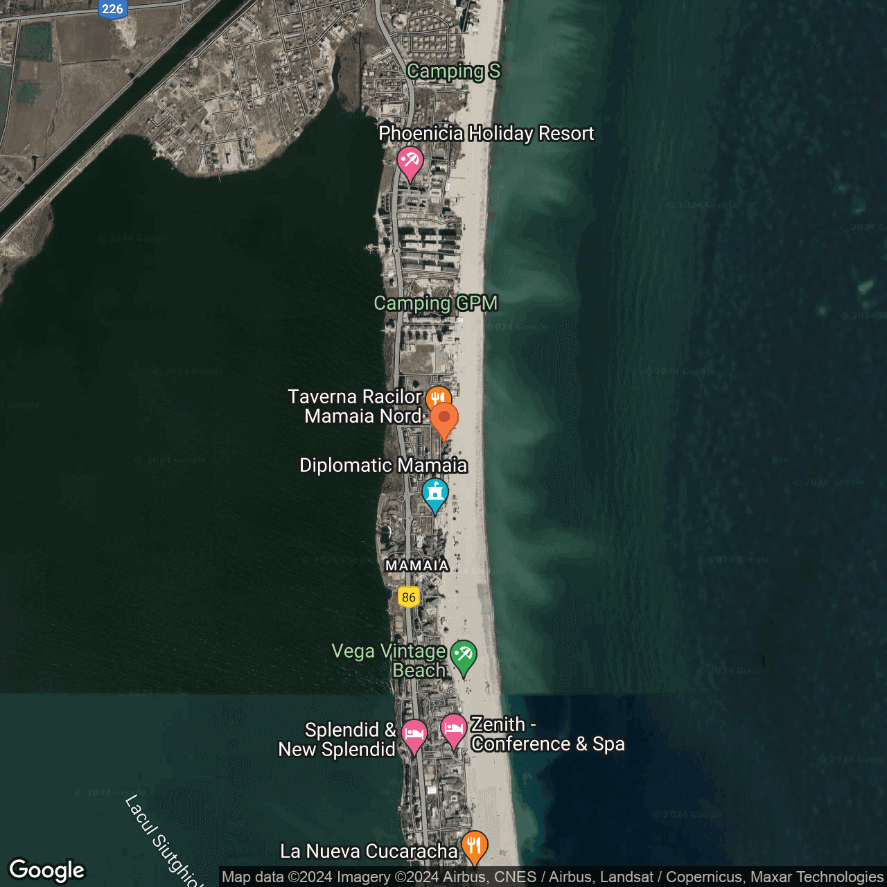 Poza harta hybrid, zoom 14, adresa Mamaia Aleea Lamia 4, , judetul