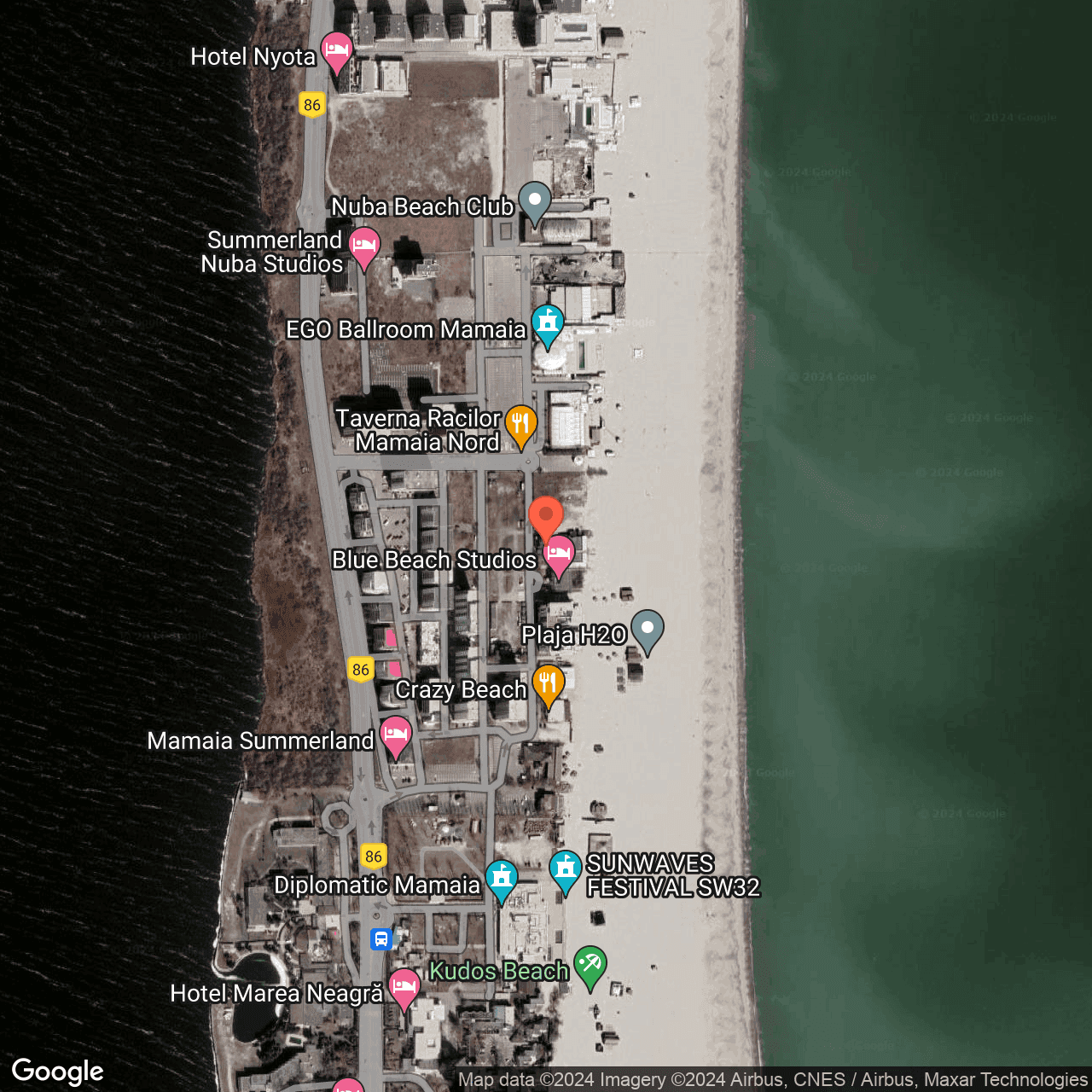 Poza harta hybrid, zoom 16, adresa Mamaia Aleea Lamia 4, , judetul