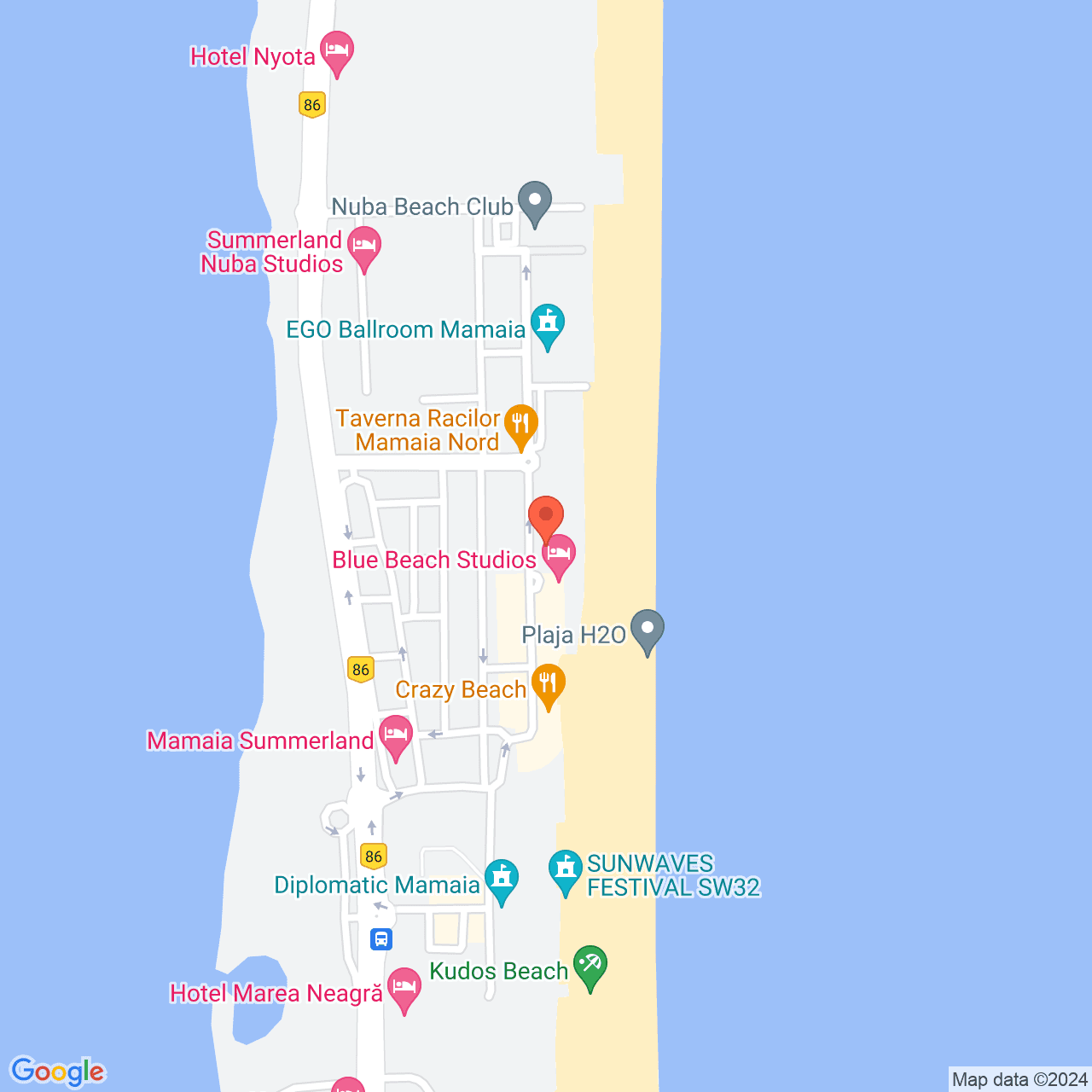 Poza harta streetview, zoom 16, adresa Mamaia Aleea Lamia 4, , judetul