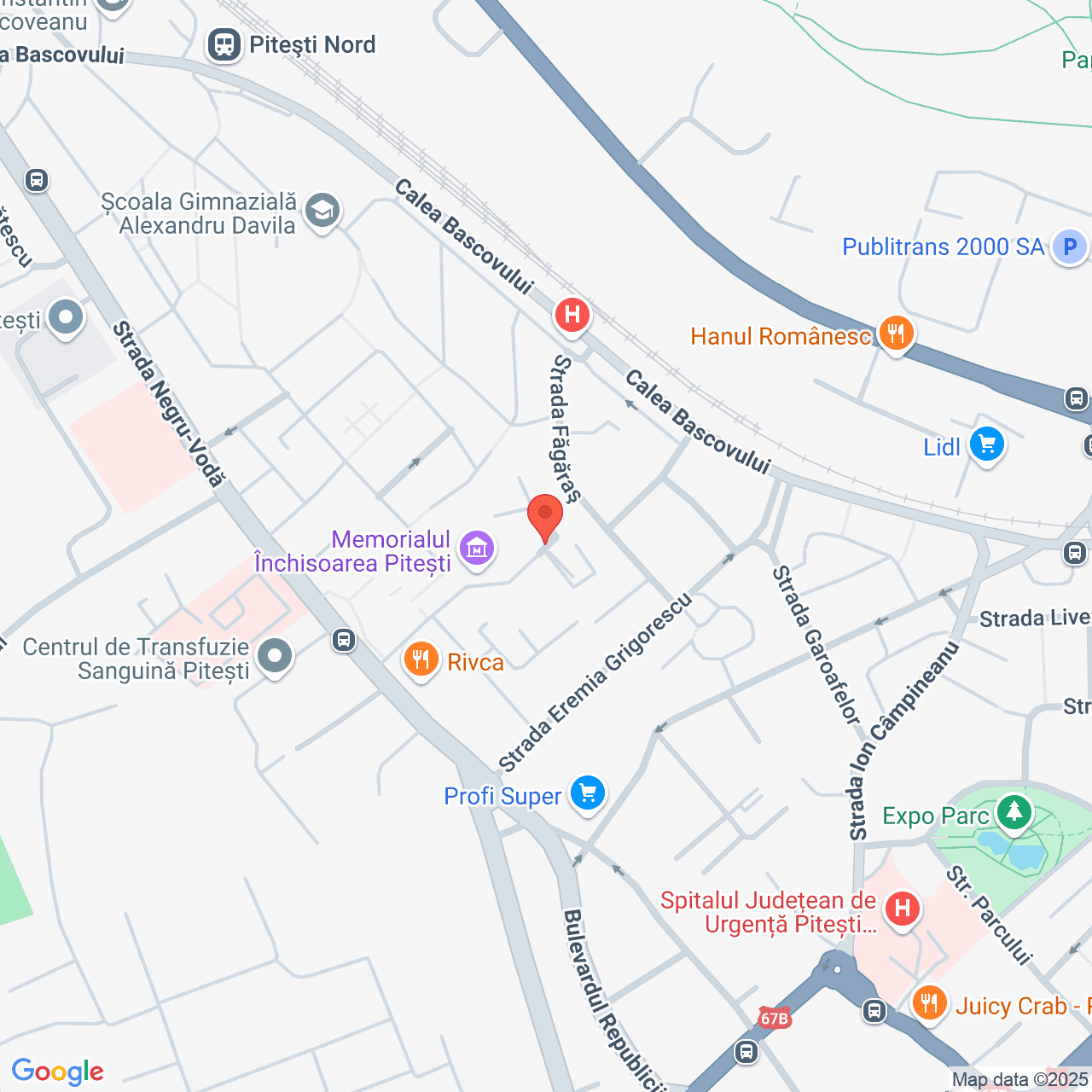 Poza harta streetview, zoom 16, adresa Strada Negru Voda nr. 30, Pitesti, , judetul