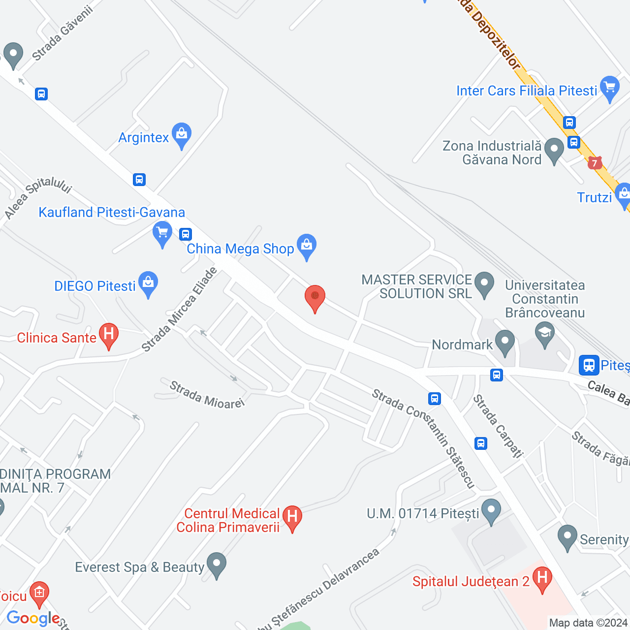 Poza harta streetview, zoom 16, adresa PItesti, B-dul Nicolae Bălcescu, nr. 4, bl. L2, , judetul