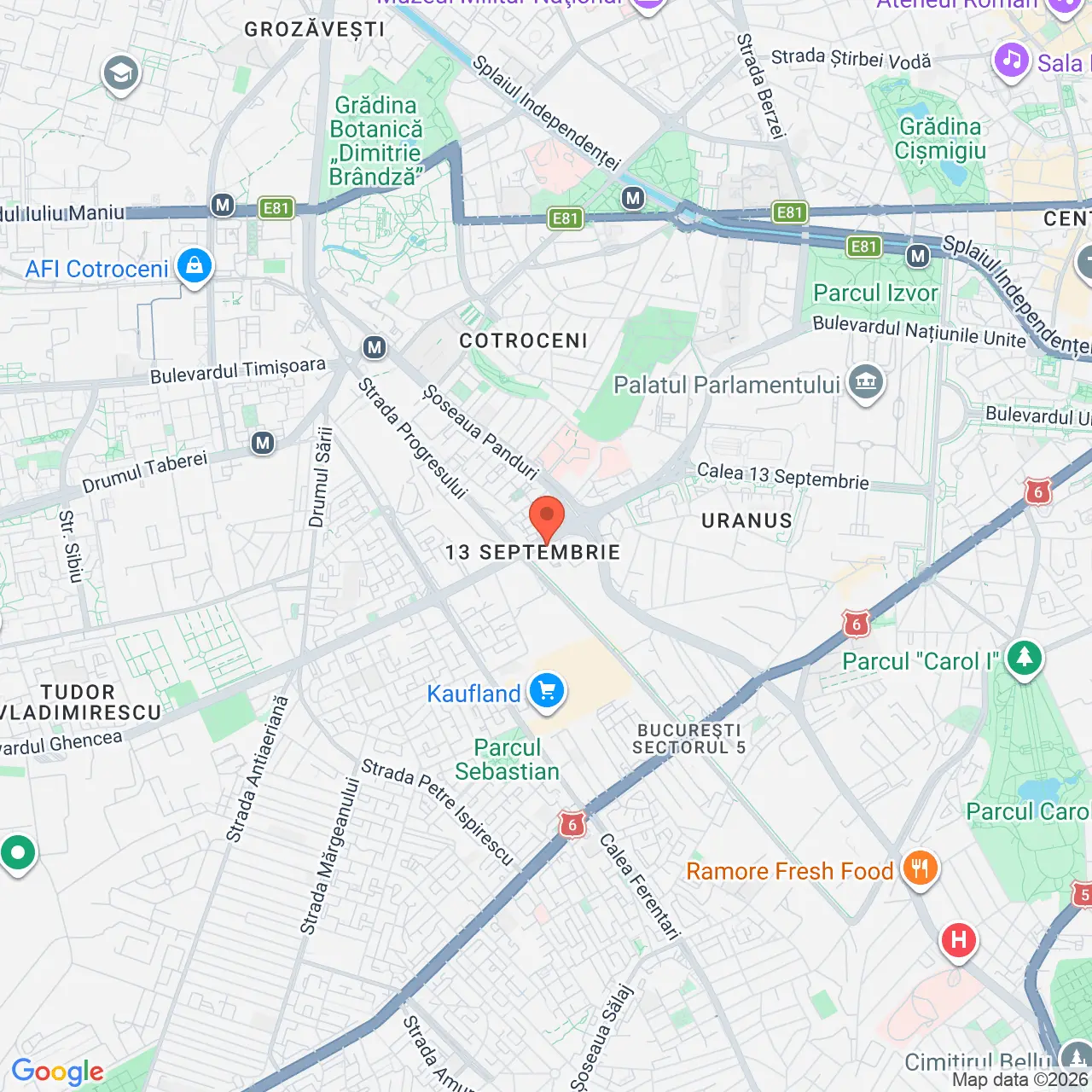 Poza harta streetview, zoom 14, adresa București, Sectorul 5, Calea 13 Septembrie nr. 133, , judetul