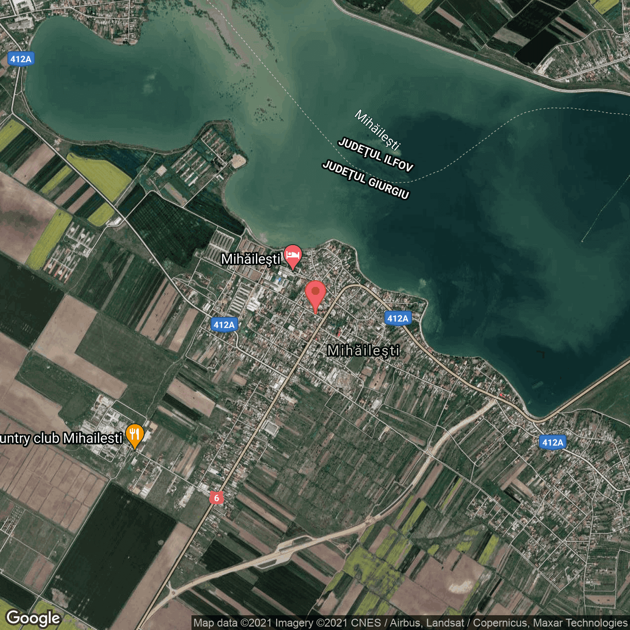 Poza harta hybrid, zoom 14, adresa Prunilor 2, Mihailesti, judetul Giurgiu