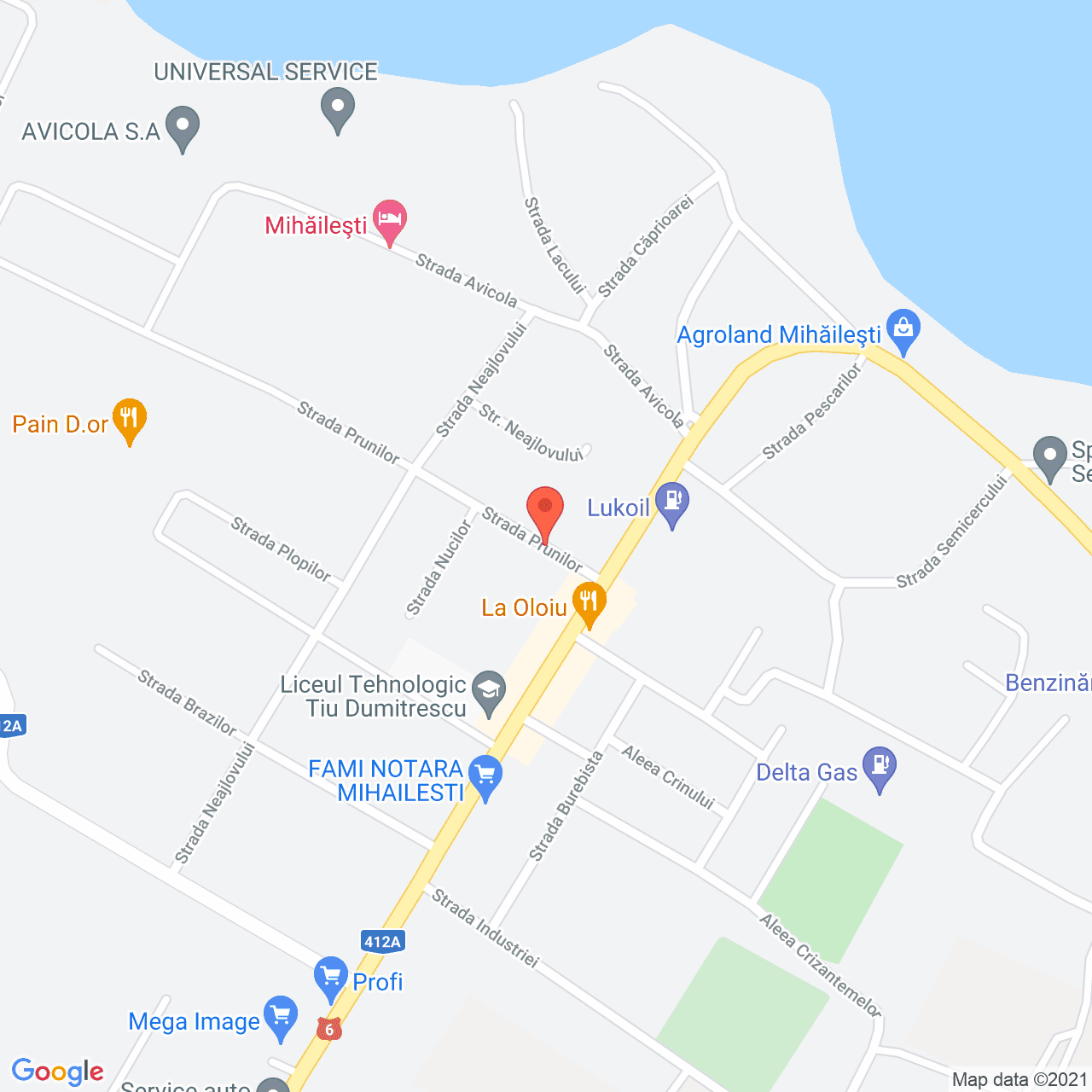 Poza harta streetview, zoom 16, adresa Prunilor 2, Mihailesti, judetul Giurgiu