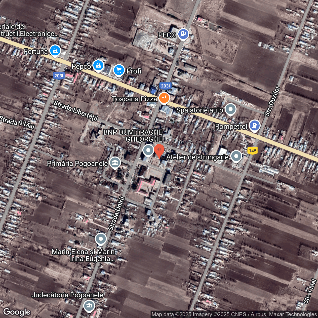 Poza harta hybrid, zoom 16, adresa Pogoanele, str. Libertății bl. 11, , judetul