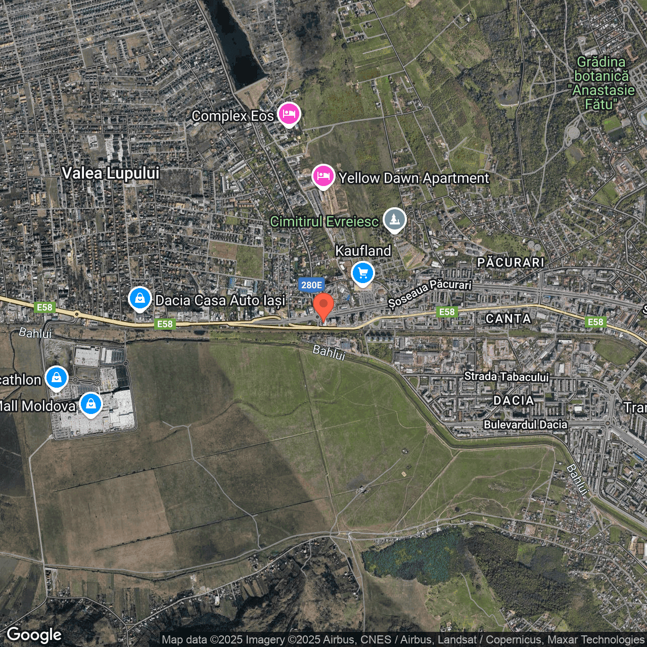 Poza harta hybrid, zoom 14, adresa Iasi, Sos. Pacurari nr. 131, , judetul