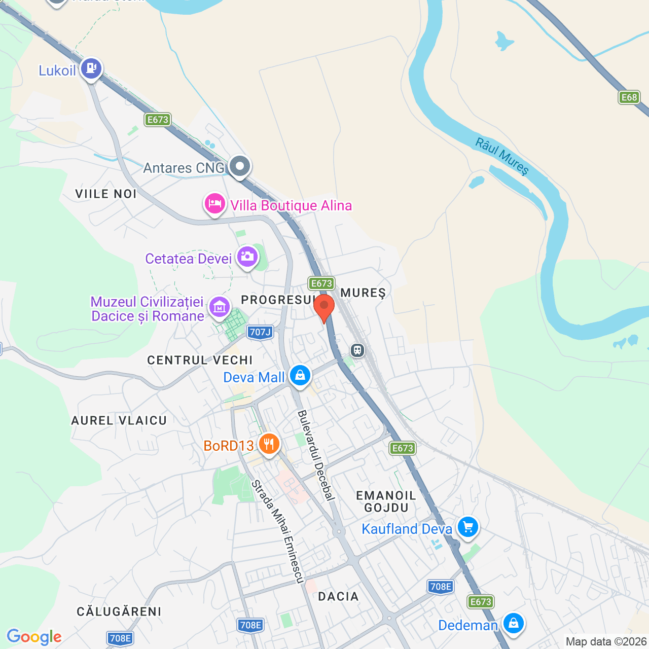Poza harta streetview, zoom 14, adresa Deva Strada George Enescu bloc 2, , judetul