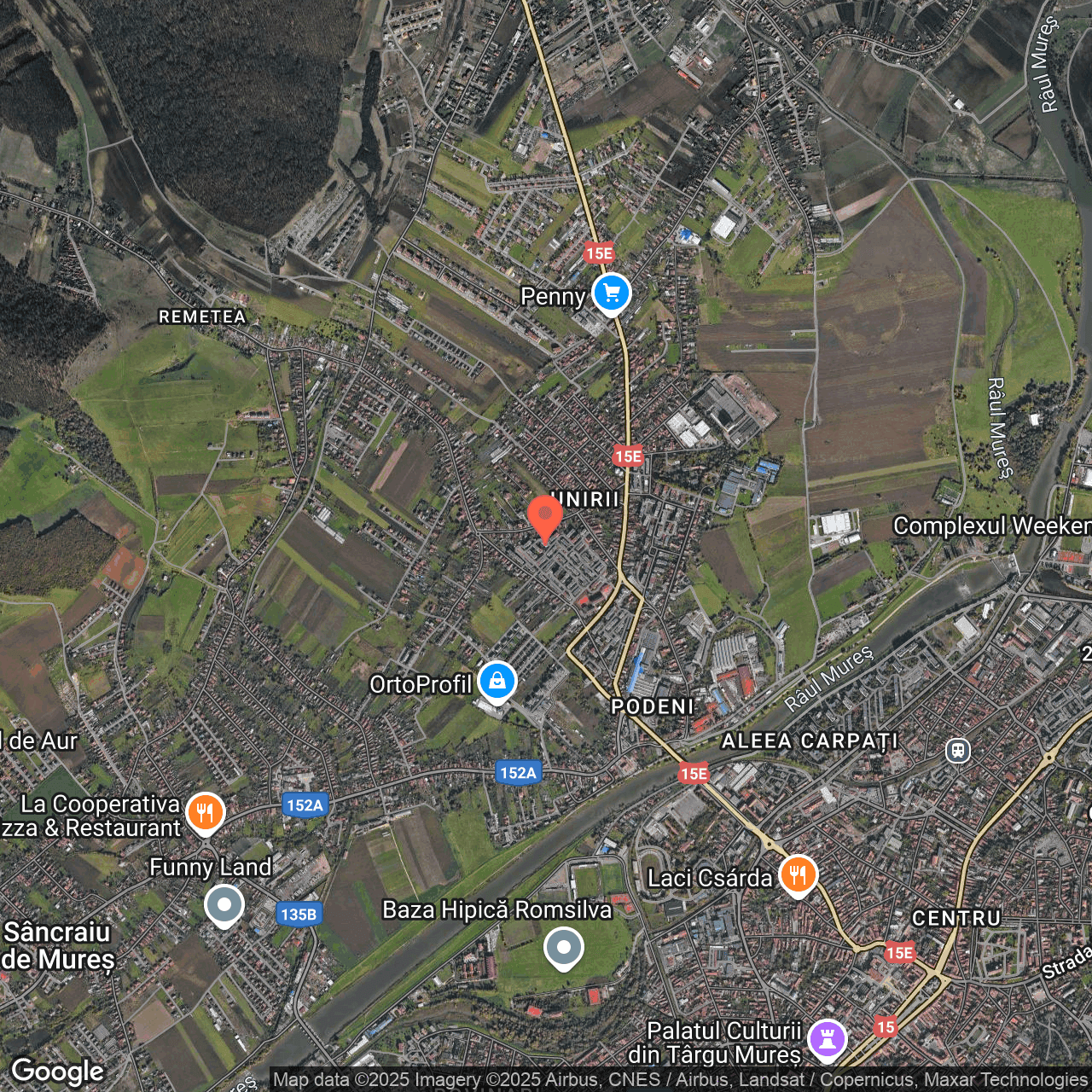 Poza harta hybrid, zoom 14, adresa argu Mures, Str Ion Mihut, Nr. 12, , judetul