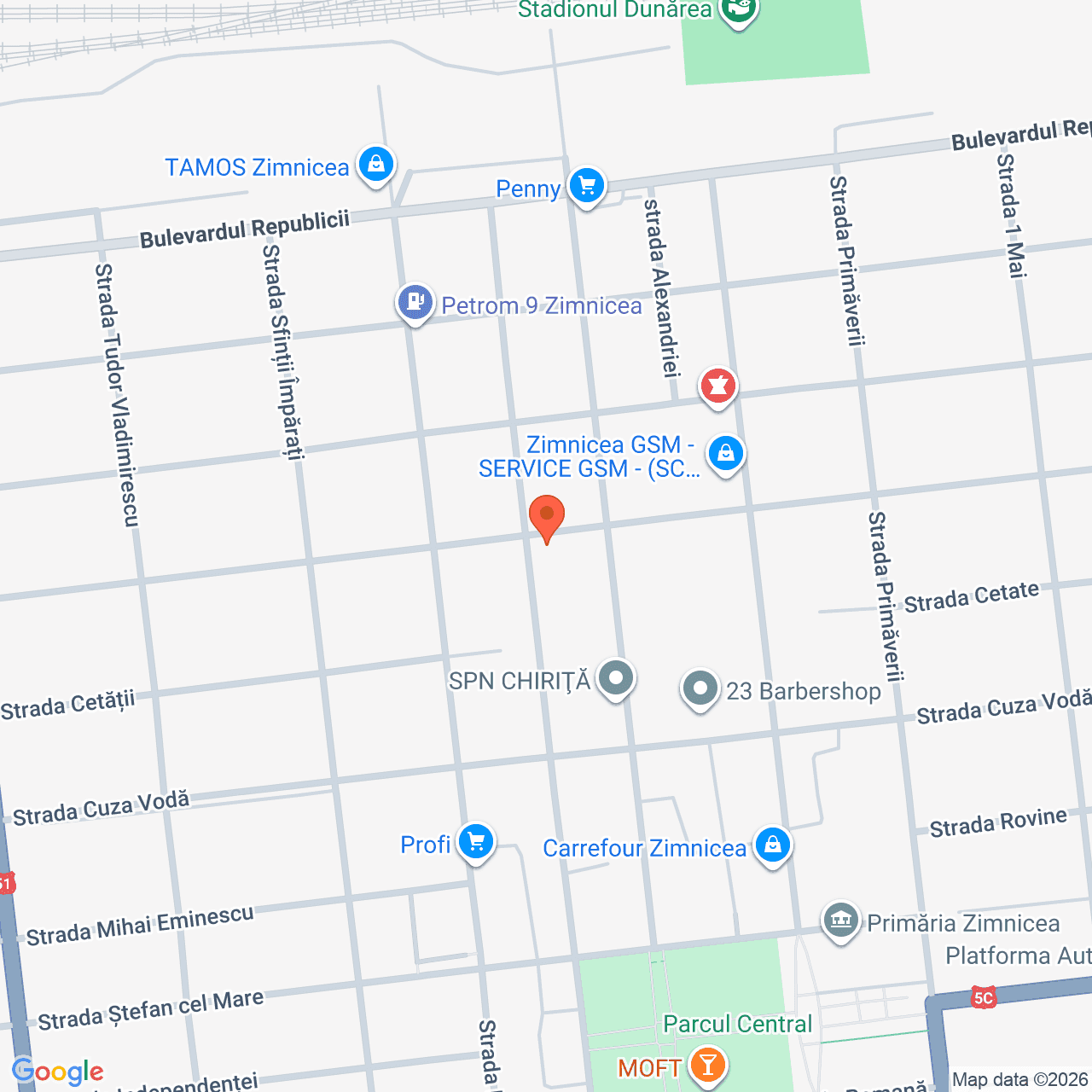 Poza harta streetview, zoom 16, adresa Zimnicea, str. Vlad Tepes, bl 9C, , judetul