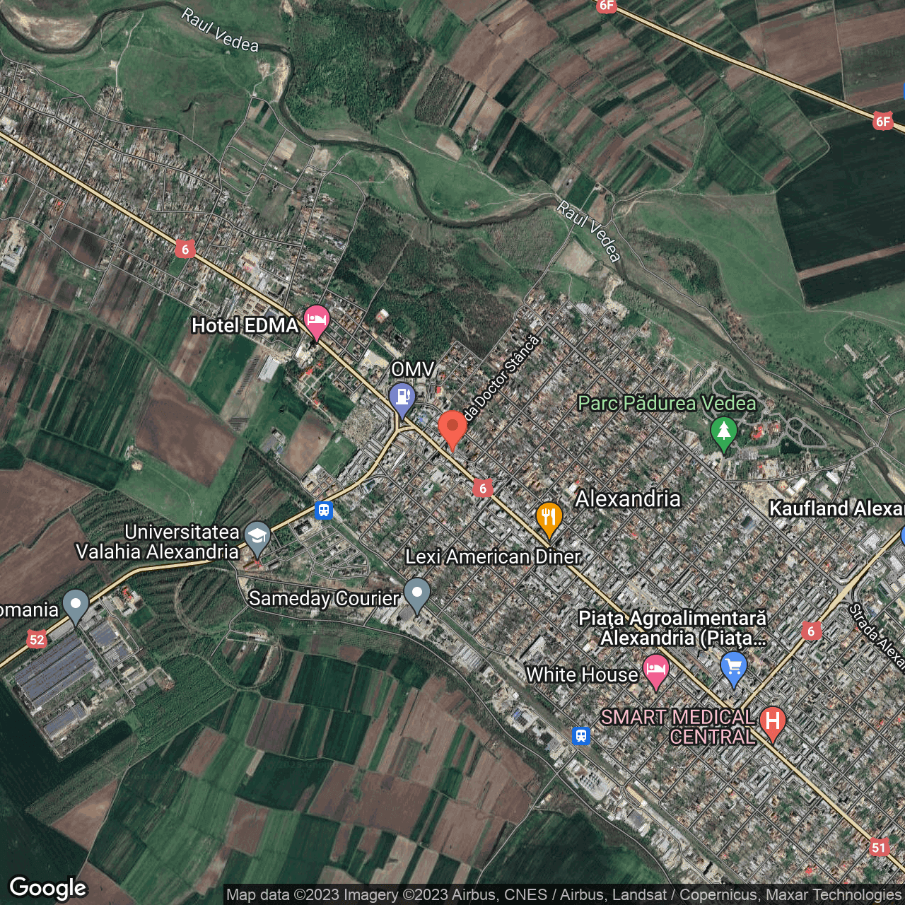 Poza harta hybrid, zoom 14, adresa Alexandria, str. Dunarii bl. TRB7, , judetul