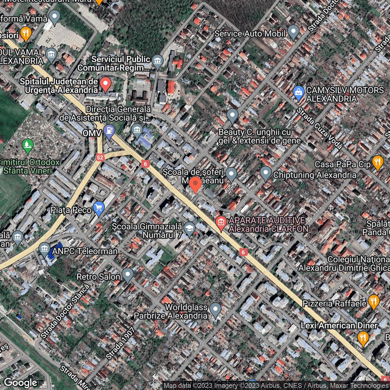 Poza harta hybrid, zoom 16, adresa Alexandria, str. Dunarii bl. TRB7, , judetul