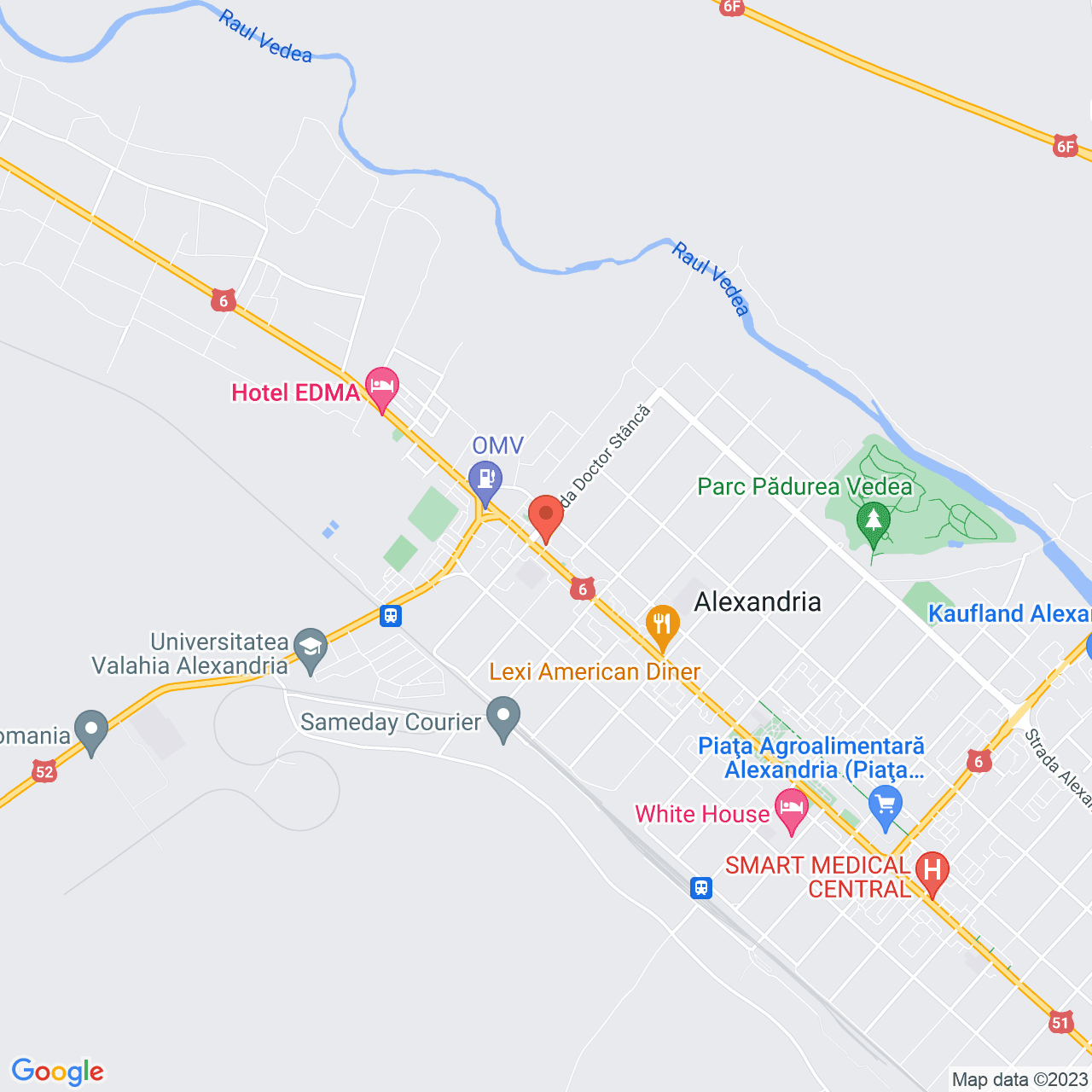 Poza harta streetview, zoom 14, adresa Alexandria, str. Dunarii bl. TRB7, , judetul