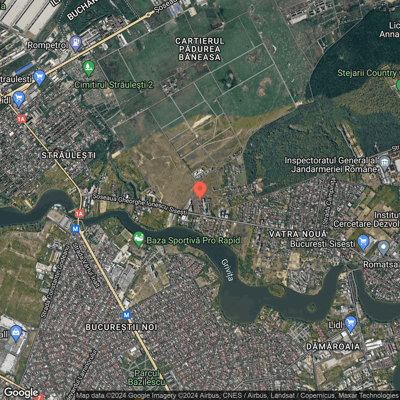 Poza harta hybrid, zoom 14, adresa Baneasa Sisesti, , judetul