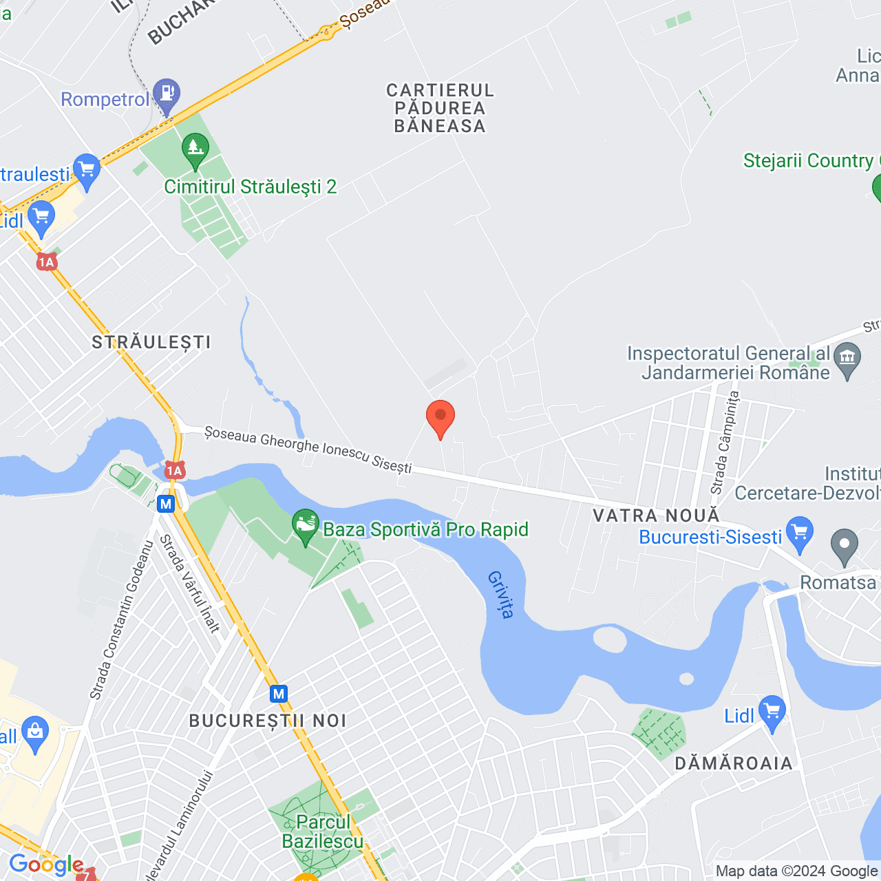 Poza harta streetview, zoom 14, adresa Baneasa Sisesti, , judetul