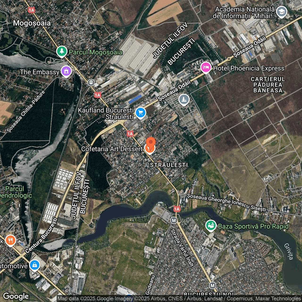 Poza harta hybrid, zoom 14, adresa Șos. București – Târgoviste, Nr. 22B, Sector 1, , judetul