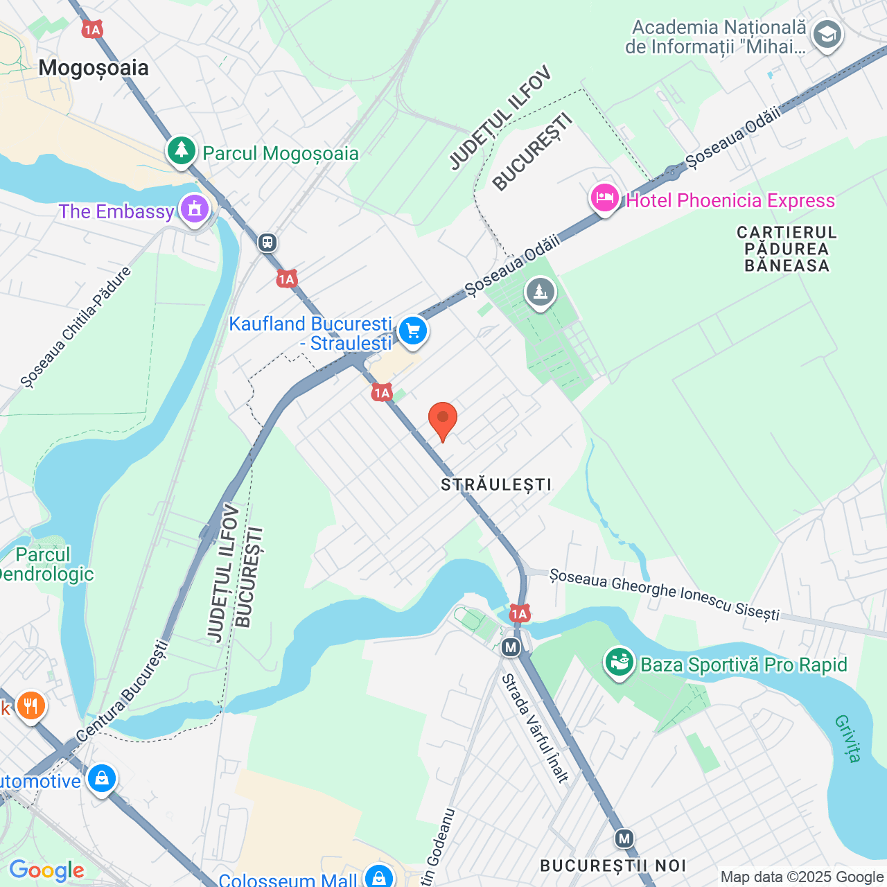 Poza harta streetview, zoom 14, adresa Șos. București – Târgoviste, Nr. 22B, Sector 1, , judetul