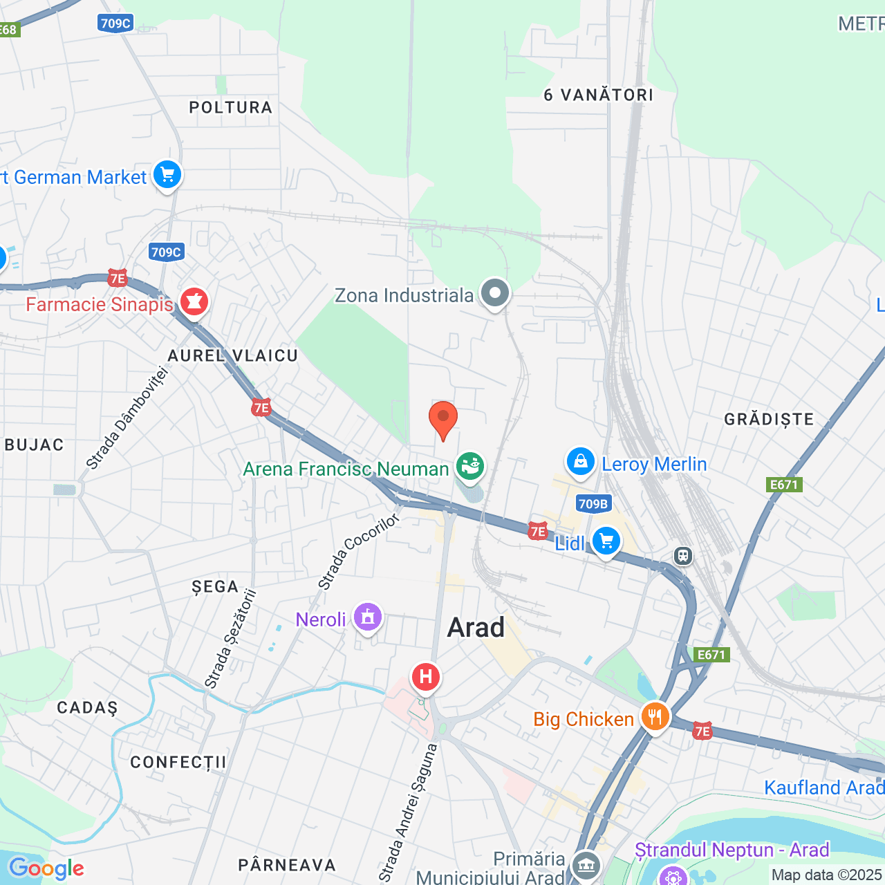 Poza harta streetview, zoom 14, adresa Arad, Str Poetului, Nr. 1.C, , judetul