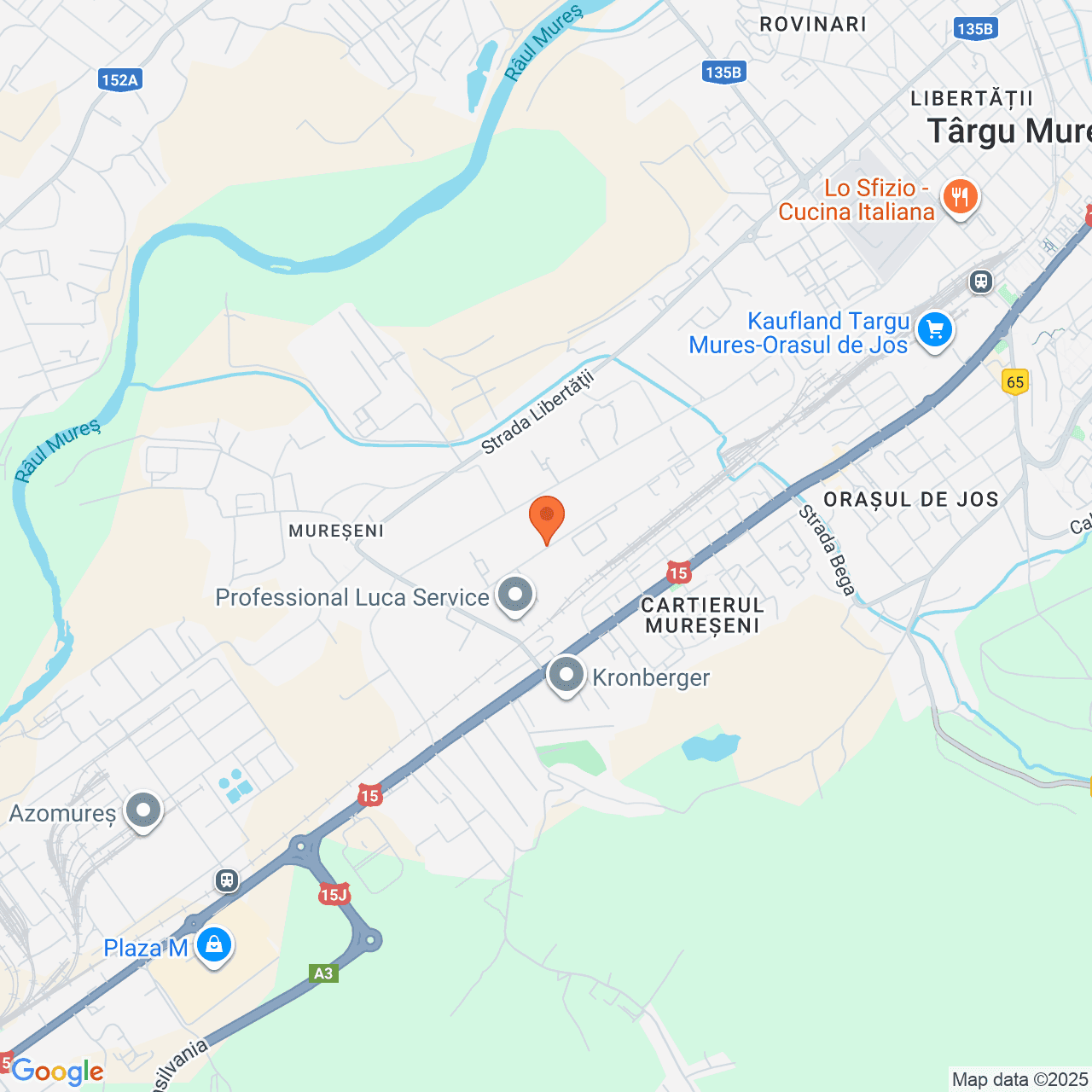 Poza harta streetview, zoom 14, adresa Târgu Mureș, str. Depozitelor nr. 30, , judetul