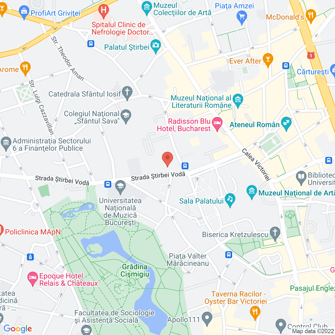 Poza harta streetview, zoom 16, adresa Stirbei Voda 20, Bucuresti, judetul Bucuresti Ilfov