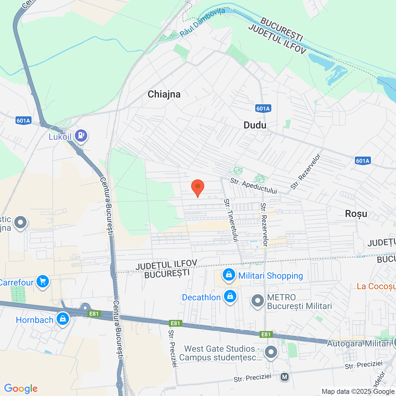 Poza harta streetview, zoom 14, adresa Strada Soarelui, 48, sat Dudu, comuna Chiajna, judetul Ilfov, , judetul