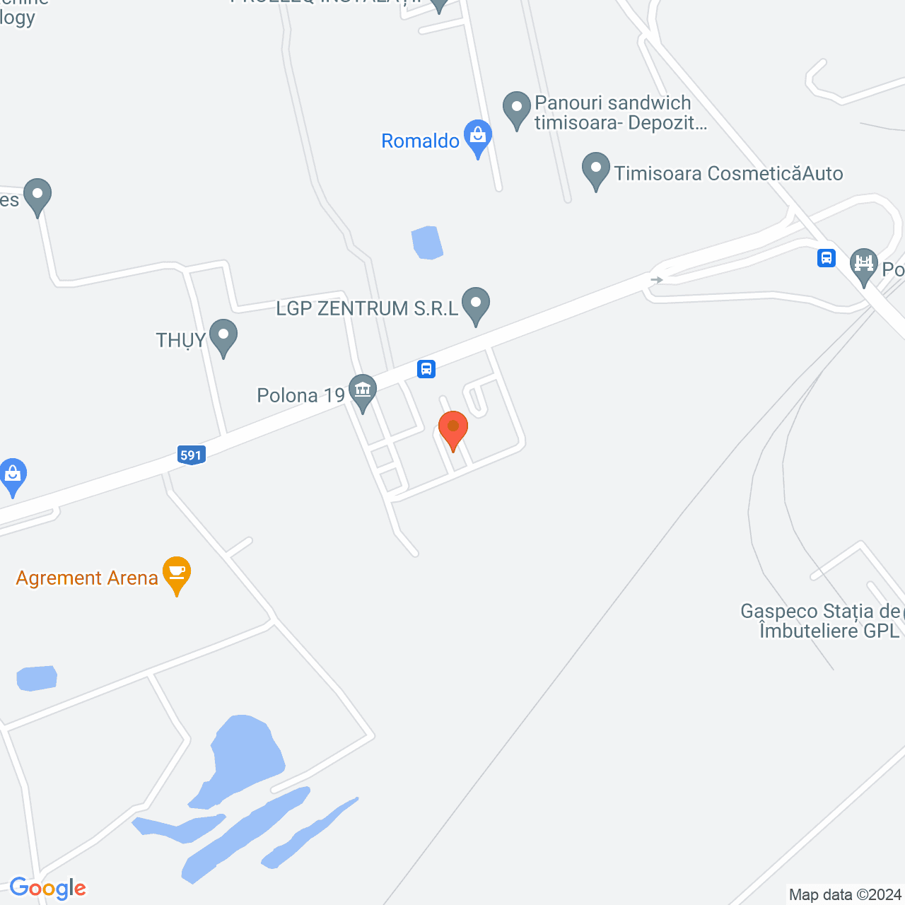 Poza harta streetview, zoom 16, adresa Timisoara, str. Polona nr.2, , judetul