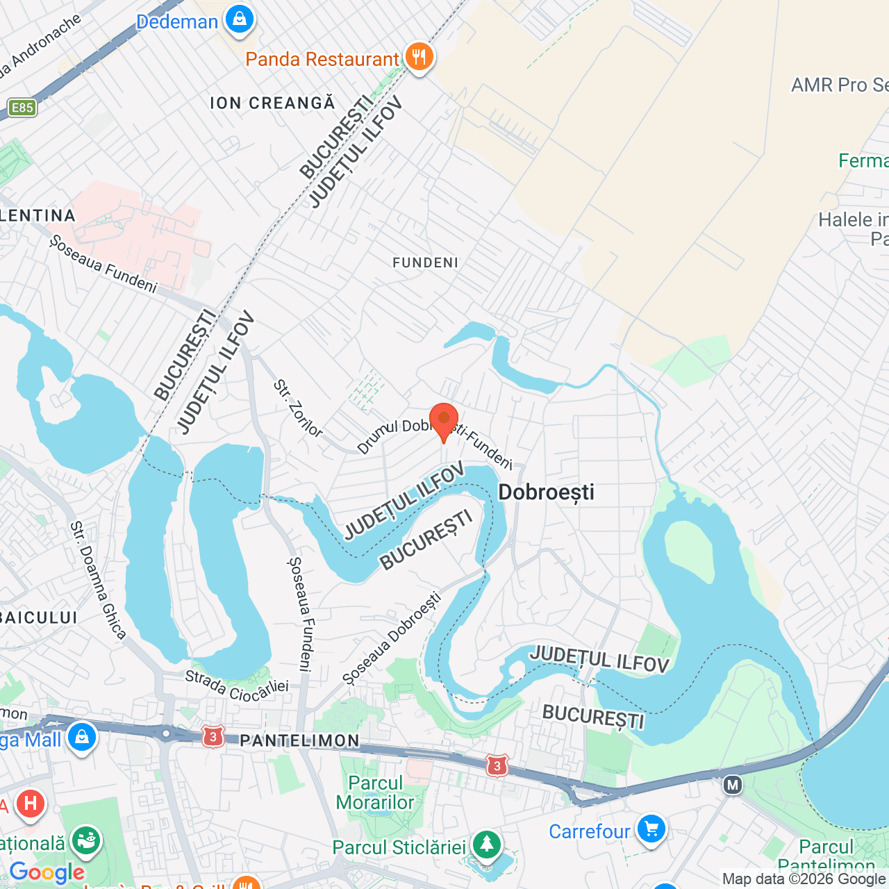 Poza harta streetview, zoom 14, adresa Strada Trandafirilor nr. 11 Dobroiesti, , judetul