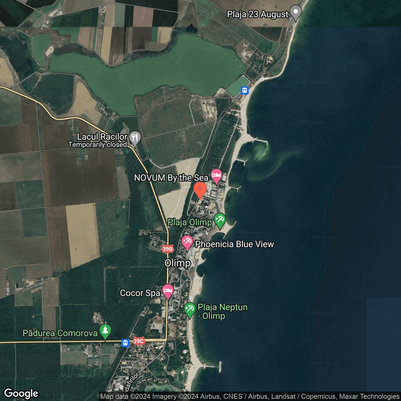 Poza harta hybrid, zoom 14, adresa Olimp Mangalia, , judetul