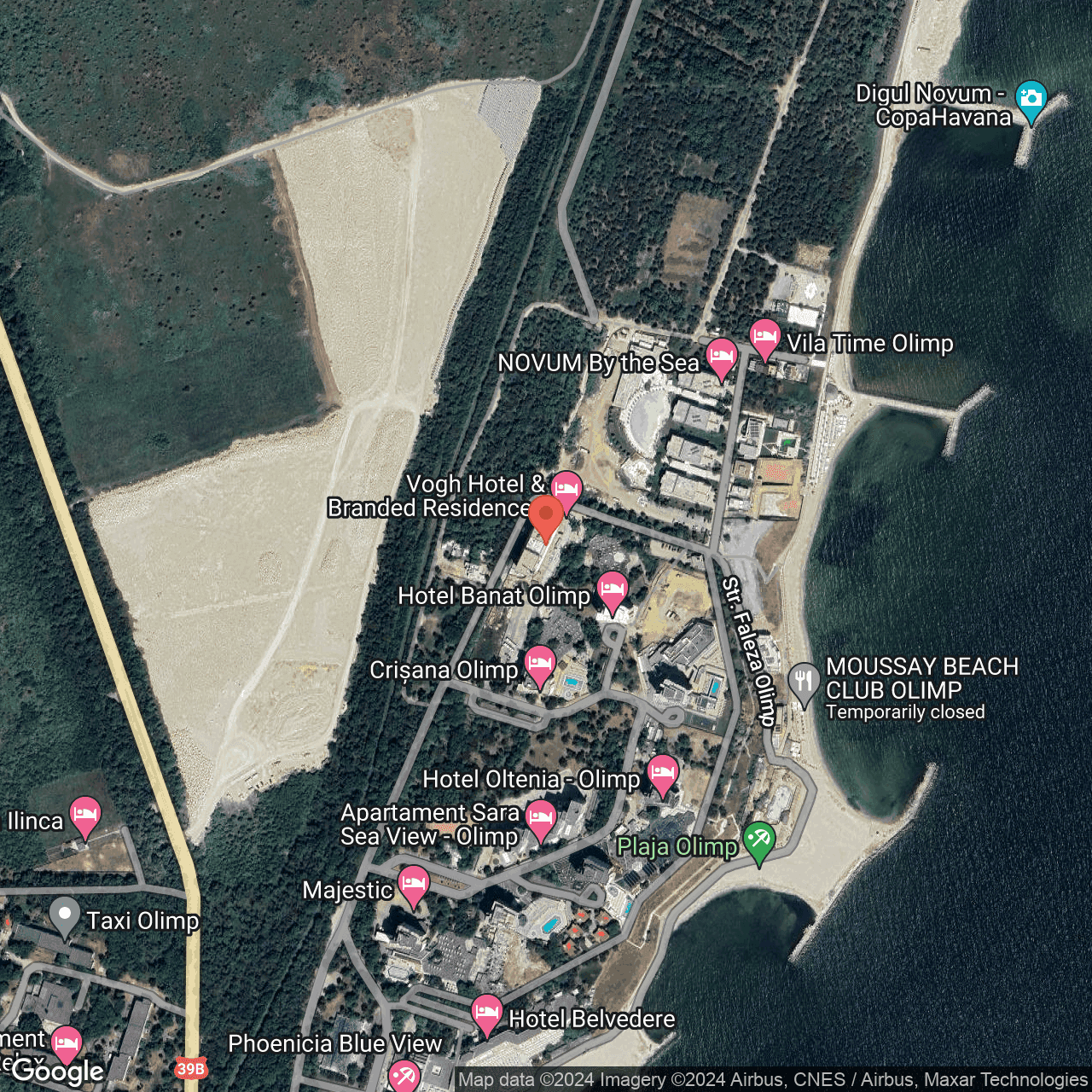 Poza harta hybrid, zoom 16, adresa Olimp Mangalia, , judetul