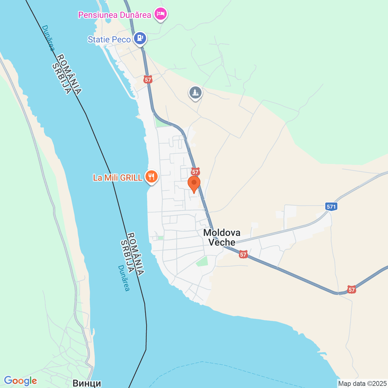 Poza harta streetview, zoom 14, adresa Moldova Veche, jud. Caras-Severin, , judetul